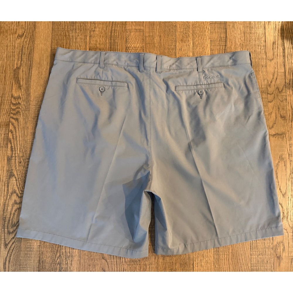 Reebok Golf Mens Blue Gray Performance Pleated Stretch Golf Shorts Size 52